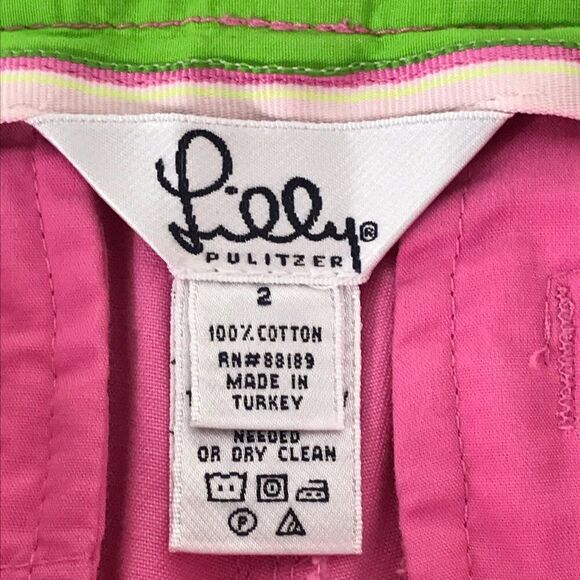 Lilly Pulitzer Palm Beach Fit Crop / Capri Pants Women's Size 2 Pink Cotton - Picture 7 of 10